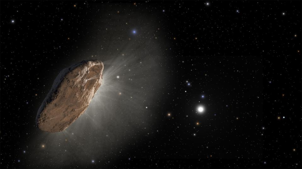 &#039;Oumuamua at the edges of our solar system (Artist&#039;s Rendition, NASA) 