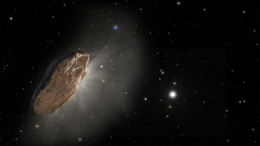 &#039;Oumuamua at the edges of our solar system (Artist&#039;s Rendition, NASA) 